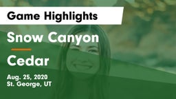 Snow Canyon  vs Cedar  Game Highlights - Aug. 25, 2020