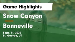 Snow Canyon  vs Bonneville  Game Highlights - Sept. 11, 2020