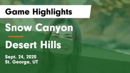 Snow Canyon  vs Desert Hills  Game Highlights - Sept. 24, 2020