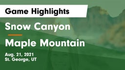 Snow Canyon  vs Maple Mountain  Game Highlights - Aug. 21, 2021