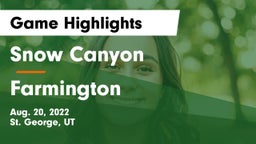 Snow Canyon  vs Farmington  Game Highlights - Aug. 20, 2022