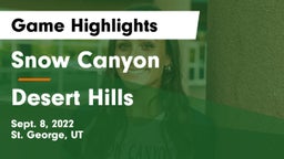 Snow Canyon  vs Desert Hills  Game Highlights - Sept. 8, 2022