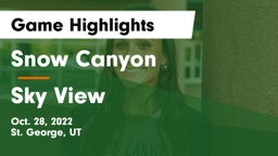 Snow Canyon  vs Sky View  Game Highlights - Oct. 28, 2022