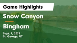 Snow Canyon  vs Bingham  Game Highlights - Sept. 7, 2023