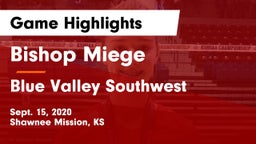 Bishop Miege  vs Blue Valley Southwest  Game Highlights - Sept. 15, 2020