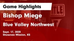 Bishop Miege  vs Blue Valley Northwest  Game Highlights - Sept. 17, 2020