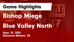 Bishop Miege  vs Blue Valley North  Game Highlights - Sept. 29, 2020