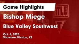 Bishop Miege  vs Blue Valley Southwest  Game Highlights - Oct. 6, 2020