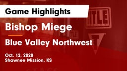 Bishop Miege  vs Blue Valley Northwest  Game Highlights - Oct. 12, 2020