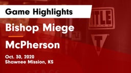 Bishop Miege  vs McPherson  Game Highlights - Oct. 30, 2020