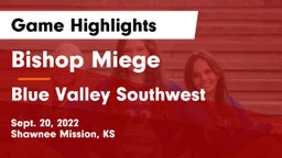 Bishop Miege  vs Blue Valley Southwest  Game Highlights - Sept. 20, 2022