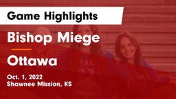 Bishop Miege  vs Ottawa  Game Highlights - Oct. 1, 2022