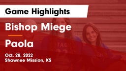 Bishop Miege  vs Paola  Game Highlights - Oct. 28, 2022