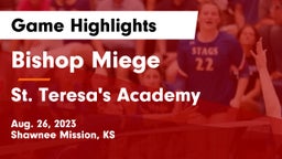Bishop Miege  vs St. Teresa's Academy  Game Highlights - Aug. 26, 2023