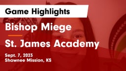 Bishop Miege  vs St. James Academy  Game Highlights - Sept. 7, 2023