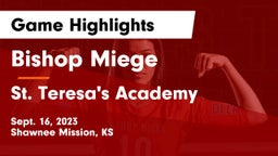 Bishop Miege  vs St. Teresa's Academy  Game Highlights - Sept. 16, 2023