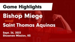 Bishop Miege  vs Saint Thomas Aquinas  Game Highlights - Sept. 26, 2023