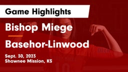 Bishop Miege  vs Basehor-Linwood  Game Highlights - Sept. 30, 2023