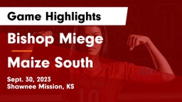 Bishop Miege  vs Maize South  Game Highlights - Sept. 30, 2023