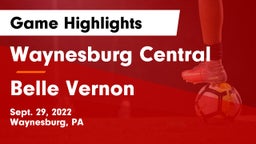 Waynesburg Central  vs Belle Vernon  Game Highlights - Sept. 29, 2022