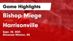 Bishop Miege  vs Harrisonville  Game Highlights - Sept. 28, 2023