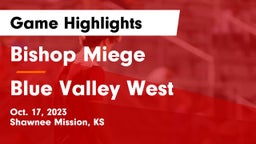 Bishop Miege  vs Blue Valley West  Game Highlights - Oct. 17, 2023