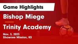 Bishop Miege  vs Trinity Academy  Game Highlights - Nov. 3, 2023
