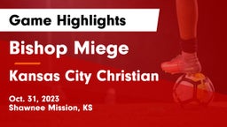 Bishop Miege  vs Kansas City Christian Game Highlights - Oct. 31, 2023