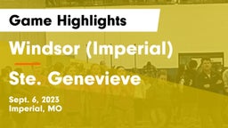 Windsor (Imperial)  vs Ste. Genevieve  Game Highlights - Sept. 6, 2023