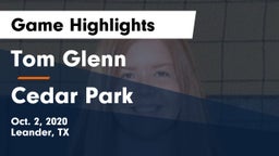 Tom Glenn  vs Cedar Park  Game Highlights - Oct. 2, 2020