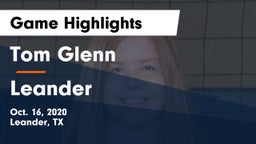 Tom Glenn  vs Leander  Game Highlights - Oct. 16, 2020