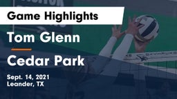 Tom Glenn  vs Cedar Park  Game Highlights - Sept. 14, 2021