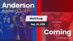 Matchup: Anderson  vs. Corning  2016