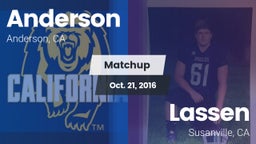 Matchup: Anderson  vs. Lassen  2016