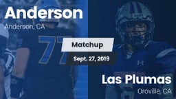 Matchup: Anderson  vs. Las Plumas  2019