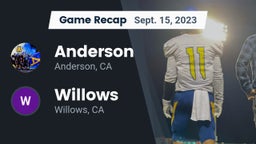 Recap: Anderson  vs. Willows  2023