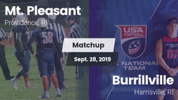 Matchup: Mt. Pleasant High Sc vs. Burrillville  2019