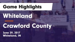 Whiteland  vs Crawford County Game Highlights - June 29, 2017