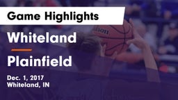 Whiteland  vs Plainfield  Game Highlights - Dec. 1, 2017