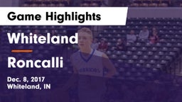 Whiteland  vs Roncalli  Game Highlights - Dec. 8, 2017