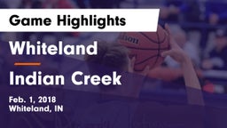 Whiteland  vs Indian Creek  Game Highlights - Feb. 1, 2018