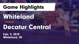 Whiteland  vs Decatur Central  Game Highlights - Feb. 9, 2018