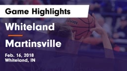 Whiteland  vs Martinsville  Game Highlights - Feb. 16, 2018