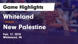 Whiteland  vs New Palestine  Game Highlights - Feb. 17, 2018