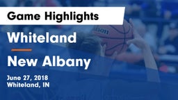 Whiteland  vs New Albany  Game Highlights - June 27, 2018