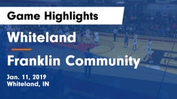 Whiteland  vs Franklin Community  Game Highlights - Jan. 11, 2019