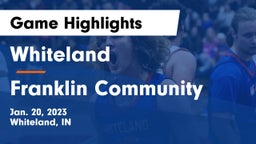 Whiteland  vs Franklin Community  Game Highlights - Jan. 20, 2023
