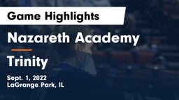 Nazareth Academy  vs Trinity Game Highlights - Sept. 1, 2022