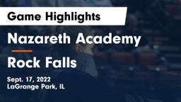 Nazareth Academy  vs Rock Falls  Game Highlights - Sept. 17, 2022