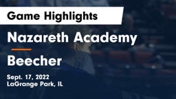Nazareth Academy  vs Beecher  Game Highlights - Sept. 17, 2022